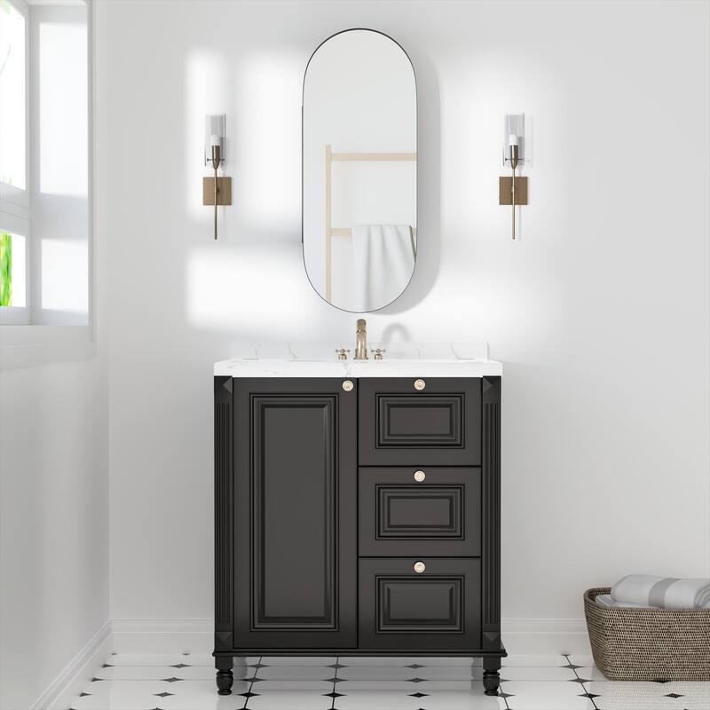 Dovelina Wall Medicine Cabinet Multifunctional Wall-Mounted Mirrored Cabinet with Magnetic Doors - 32*16