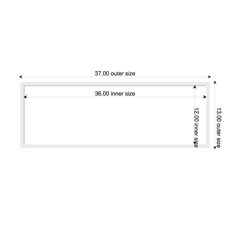 Incline Framed Dry Erase Magnetic Board - 37 x 13 in - Incline White