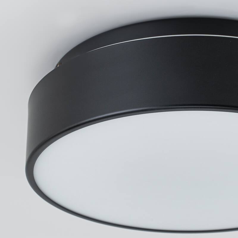 Dimmable LED Flush Mount Ceiling Light with 5-Color Temperature Selectable - 11.4 in W × 3.7 in H