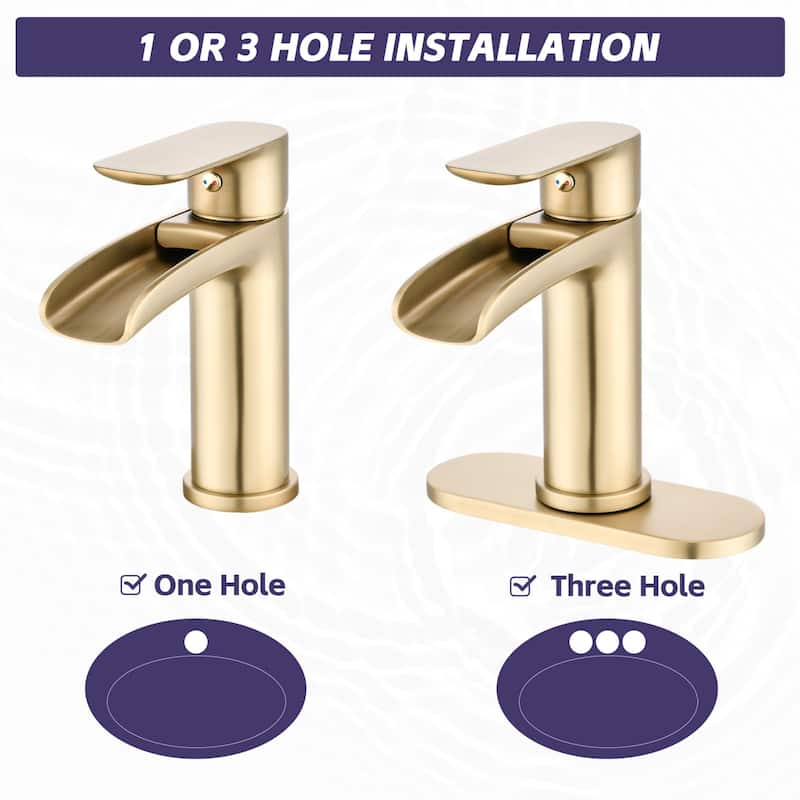 1 or 3 hole solid hand basin faucet