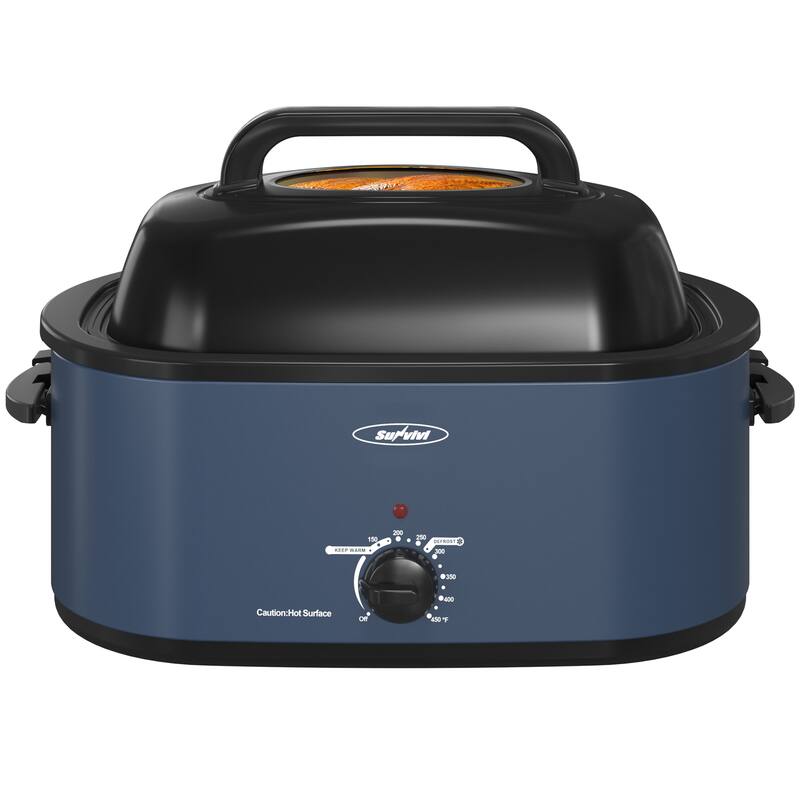 Royalcraft Roaster Oven with Removable Pan - 20QT - Blue