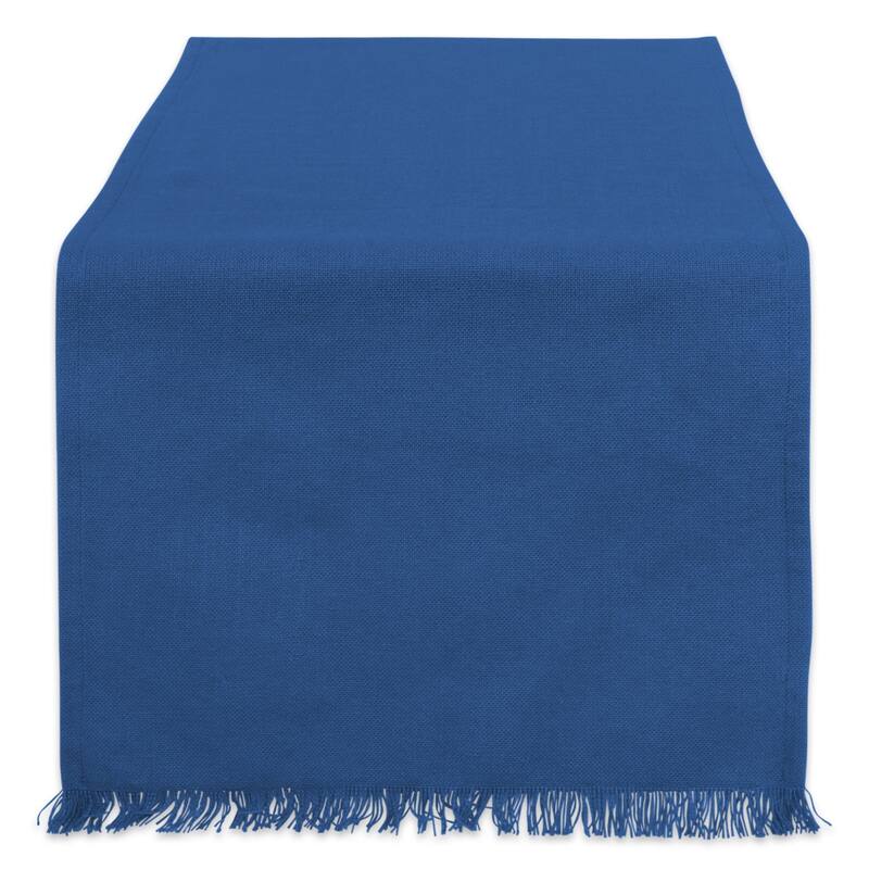 Rectangular Table Runner with Fringed - 108" - Blue