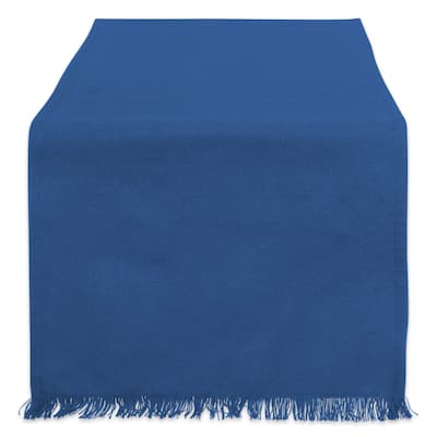 Rectangular Table Runner with Fringed - 108" - Blue