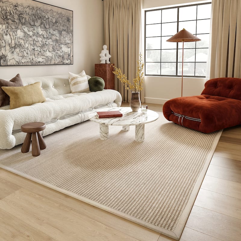 Patricia Jute and Wool Area Rug - 7'6" x 9'6" - Ivory