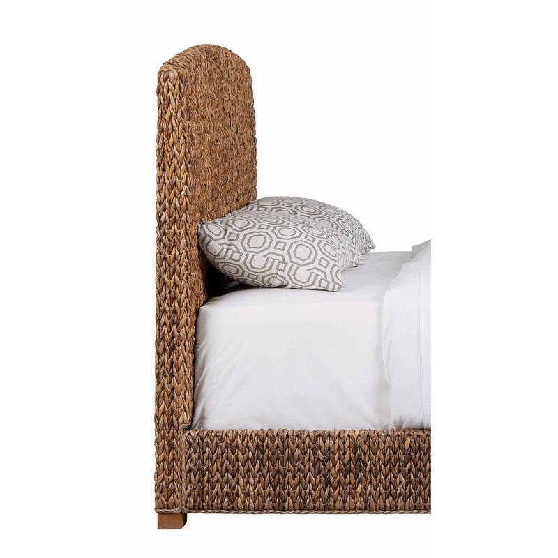 Laughton Woven Banana Leaf Panel Headboard Amber