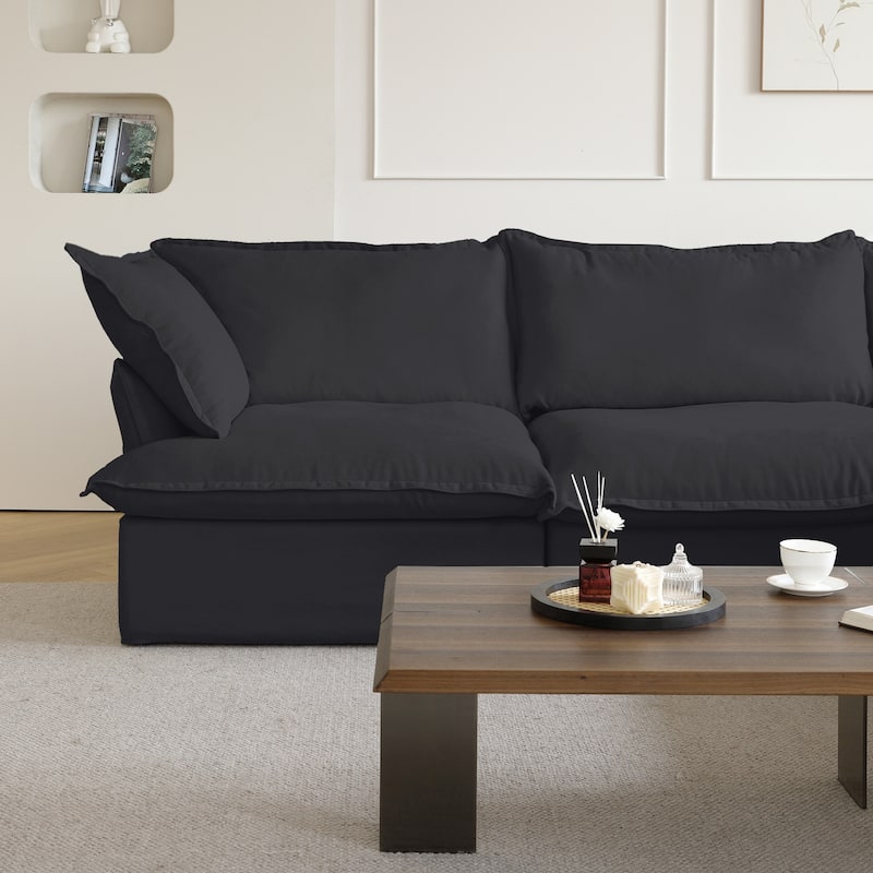 Modern Down Filled Upholstered Sectional Sofa -3 piece