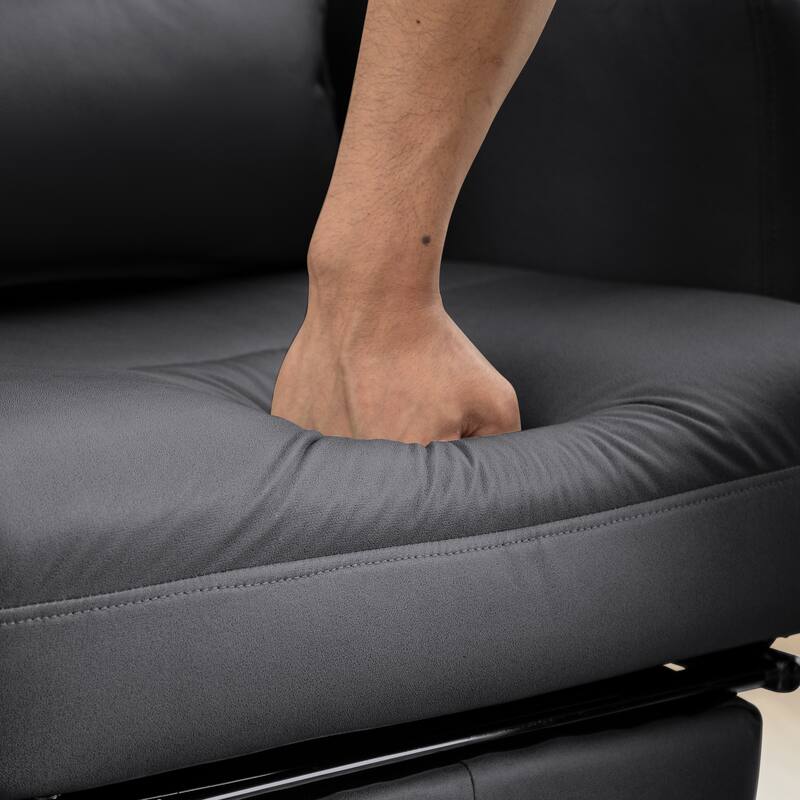 Executive Office Chair with Adjustable Recline and Footrest, High-Density Cushion, 360° Swivel