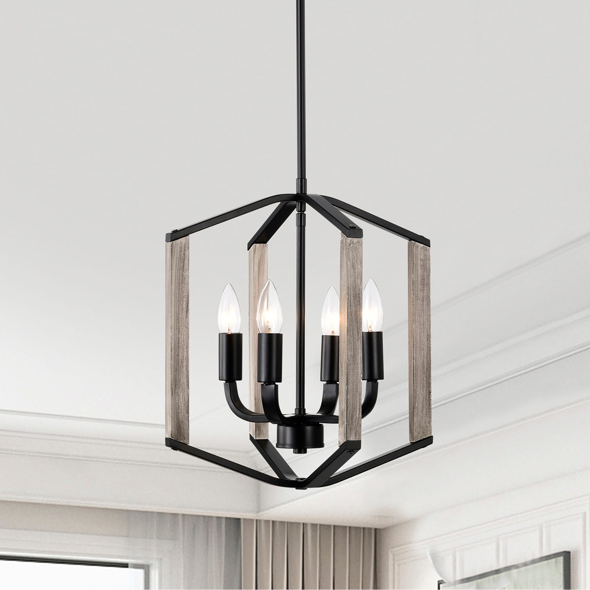 Warehouse of Tiffany Miner 14 Inch Farmhouse Geometric Style Pendant with 4 Light