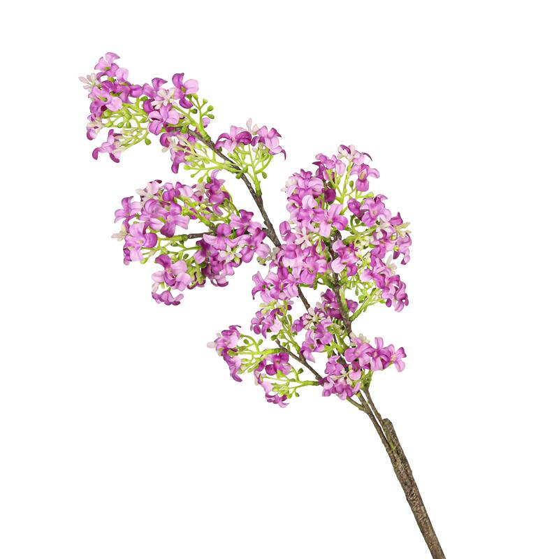 Set of 2 Lavender Purple Artificial Lilac Flower Stem Spray 27in - 27" L x 6" W x 4" DP