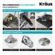 preview thumbnail 24 of 87, KRAUS Dex Stainless Steel Single Bowl Undermount Kitchen Bar Sink