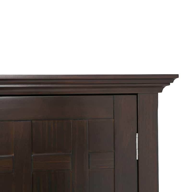 WYNDENHALL Freemont SOLID WOOD 54 inch Wide Transitional Sideboard Buffet and Wine Rack - 54 W x 17 D x 36 H