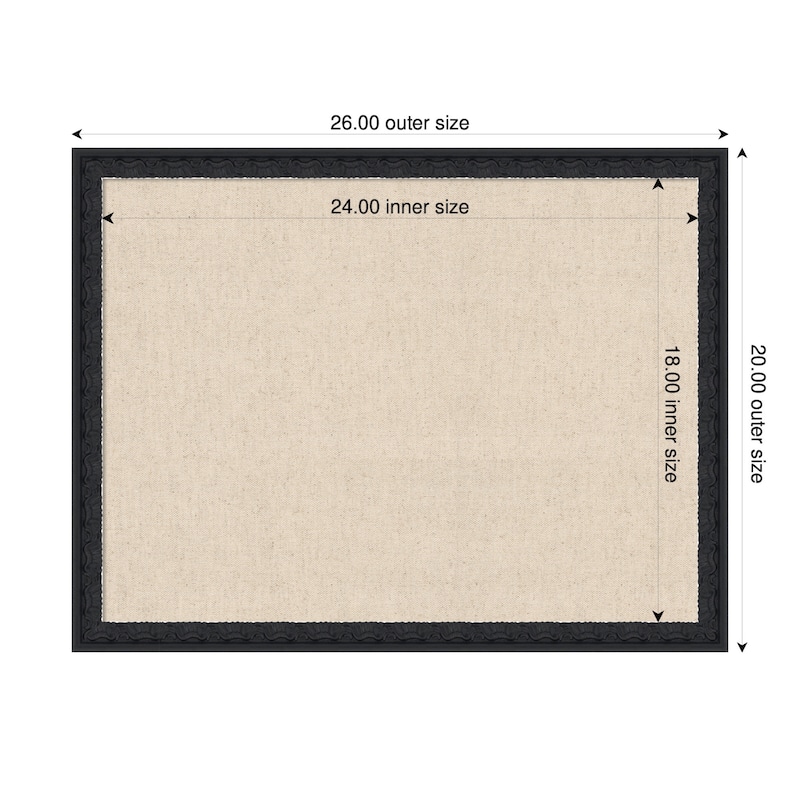 Kate and Laurel Pinboard Neutral Linen