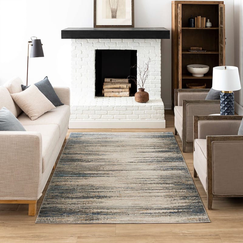Mohawk Home Urban Abstract Stripe Woven Area Rug