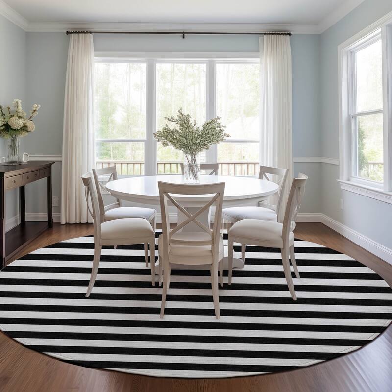 Alsira Stripe Weather Resistant Versatile Elegance Outdoor Rug