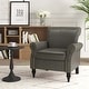 preview thumbnail 63 of 131, Mid-Century Modern Accent Chairs with Nailhead Trim 1 Piece - Grey/ Faux Leather