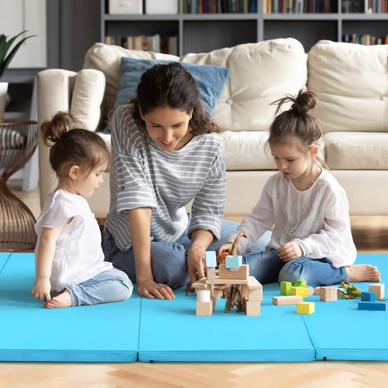 Costway 4'x8'x2'' Gymnastics Mat Thick Folding Panel Aerobics Exercise - See Details