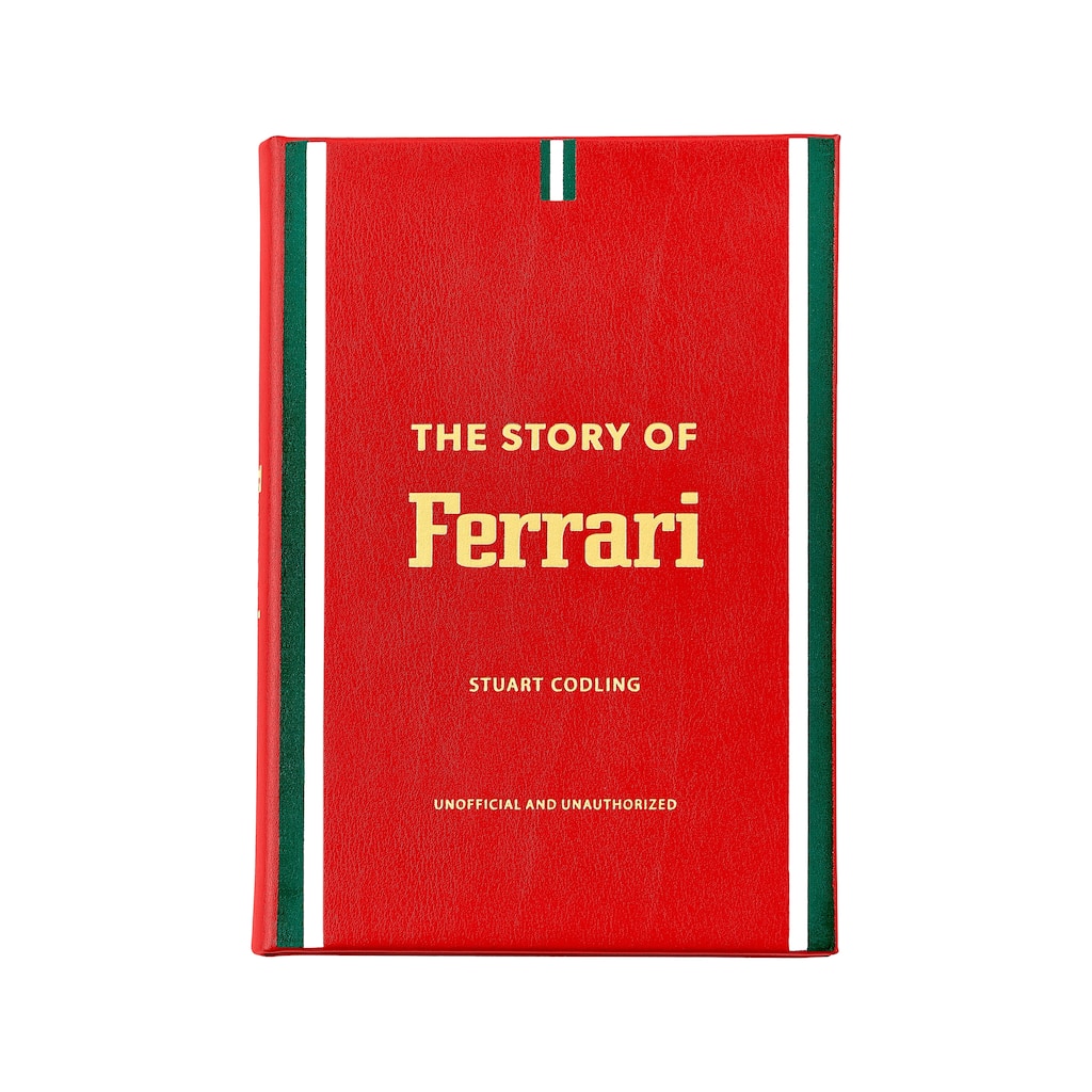 Graphic Image The Story of Ferrari Coffee Table Book, Leather, Red