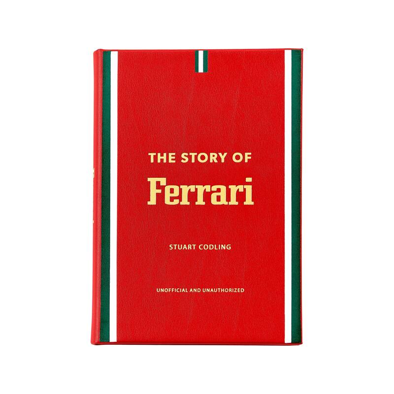 Graphic Image The Story of Ferrari Coffee Table Book, Leather, Red