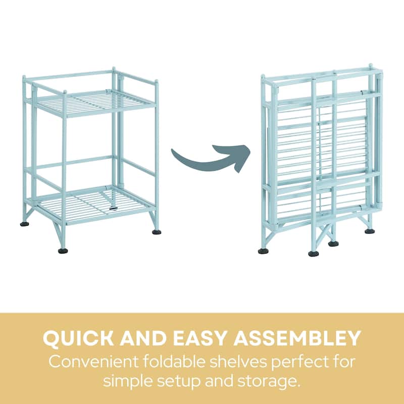 Convenience Concepts Xtra Storage 2 Tier Folding Metal Shelf