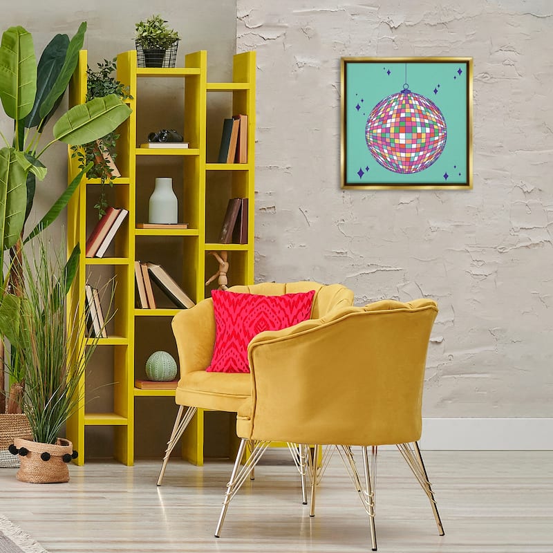 Stupell Geometric Modern Disco Ball Framed Floater Canvas Wall Art Design By Sazerelli Designs