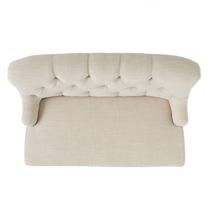 Nicole Polyester Blend Fabric Settee by Christopher Knight Home - 29.25"L x 43.75"W x 30.50"H