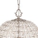 preview thumbnail 20 of 53, Vintage Glam Crystal Bird Cage Lantern Chandelier - Distressed Brass