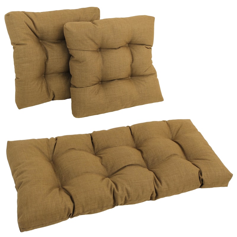 Blazing Needles All-Weather 3-piece Indoor/ Outdoor Cushion Set - Wheat