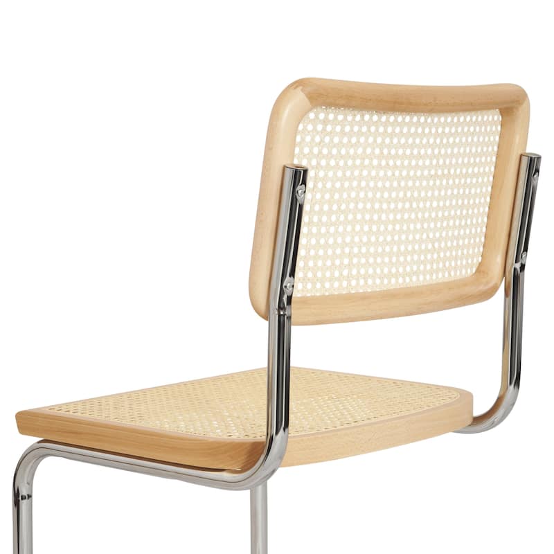 Breuer Chair Company Marcel Breuer Cesca Cane Cantilever Side Chair w/ Chrome Steel Frame (Various Wood & Cane Colors)