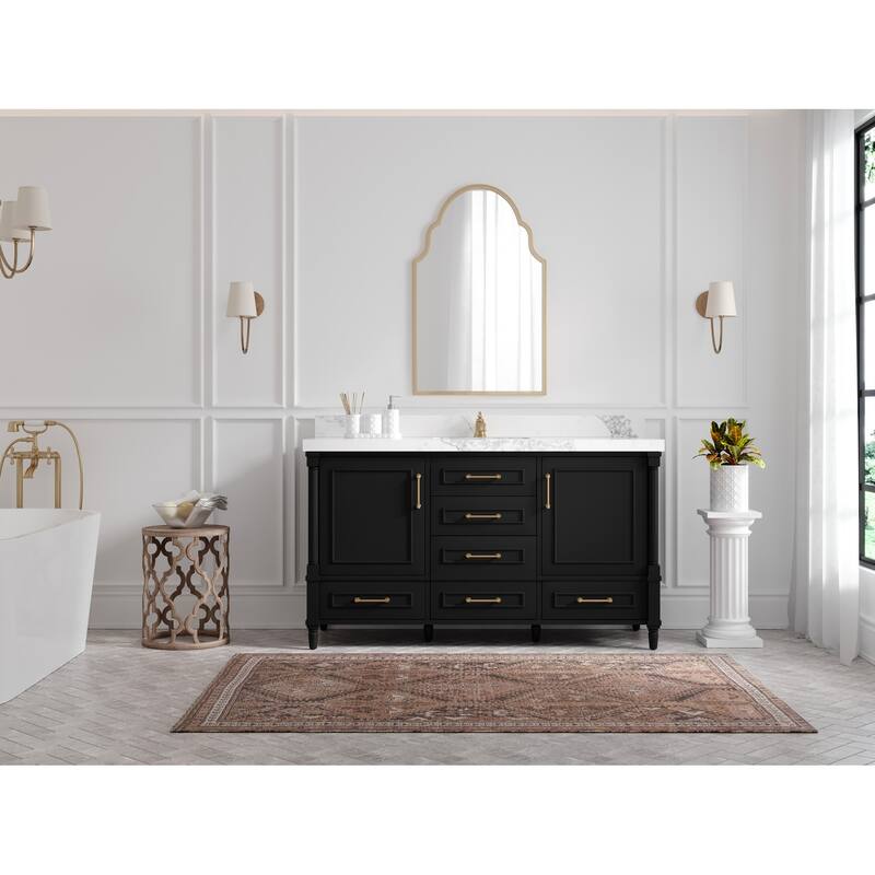 Willow Collections 60 in. W x 22 in. D Aberdeen Single Bowl Sink Bathroom Vanity with Countertop
