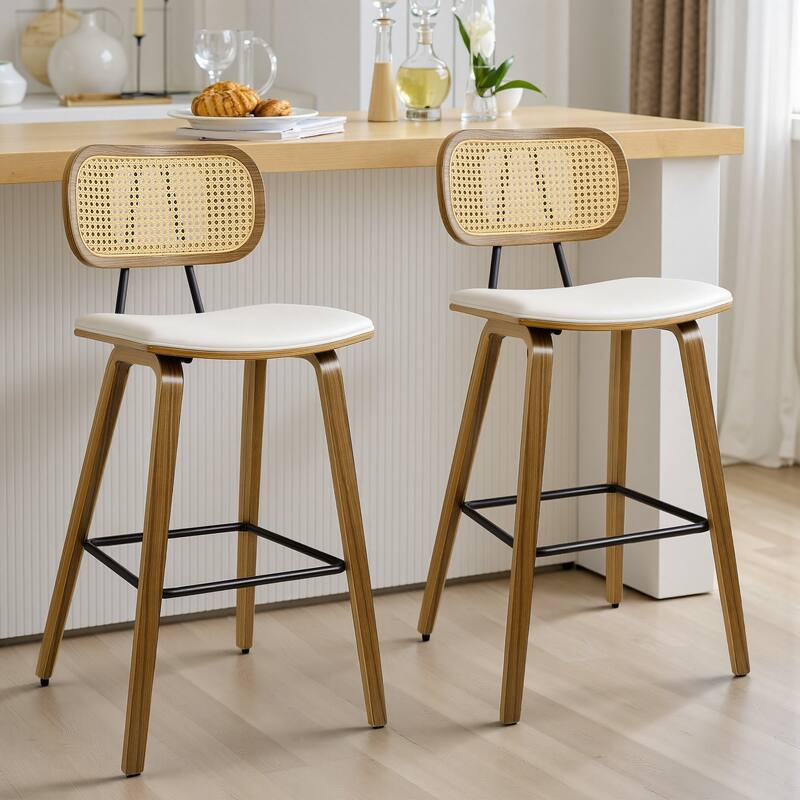 26-Inch Upholstered Counter/ Bar Stools Set of 2 or 3 - 35.1"H x 17.7"W x 19.5"D