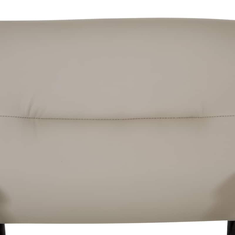 Guest Chair in Faux Leather and Black Finish Frame