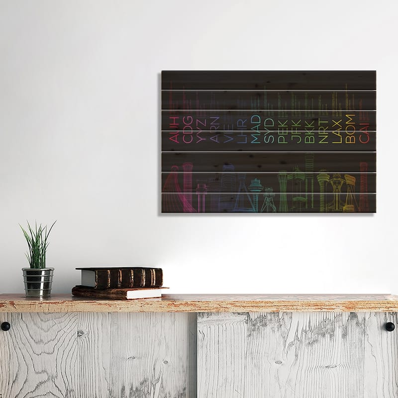 Towerful I Print On Wood by 08 Left - Multi-Color