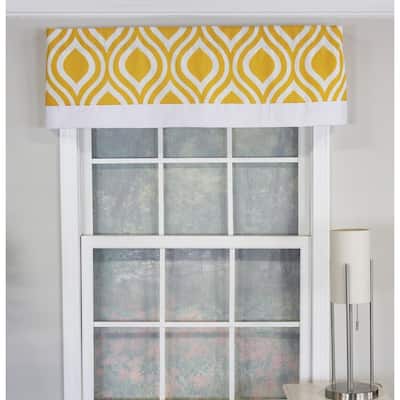 RLF Home Quality Banded Valance Curves Yellow - 50x15