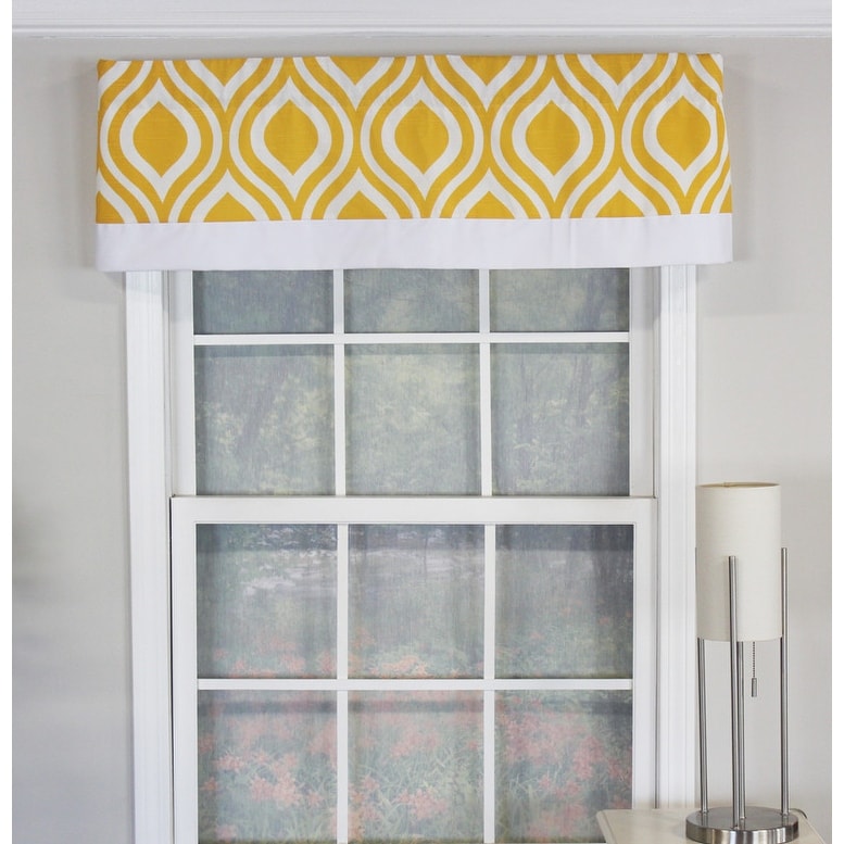 RLF Home Quality Banded Valance Curves Yellow - 50x15