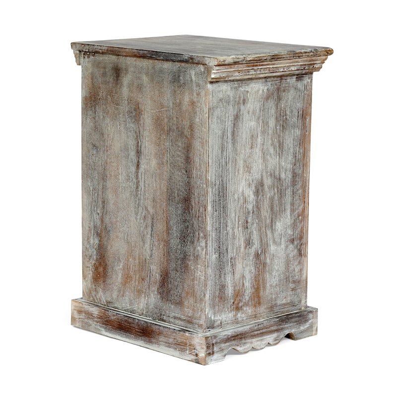 Tijeras Distressed Mango Wood Nightstand by Christopher Knight Home