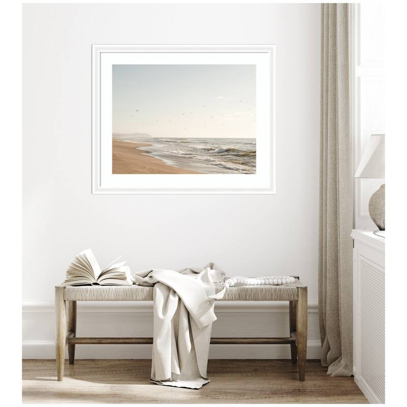 Kate and Laurel Framed Art Coastal Flight by Crystal Lynn Collins