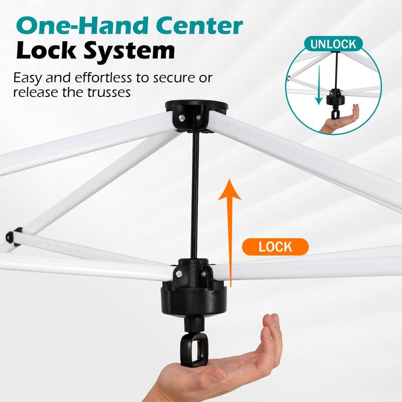 Gymax 10x10 FT Pop Up Canopy Tent 1-Person 1-Button Push Instant Setup