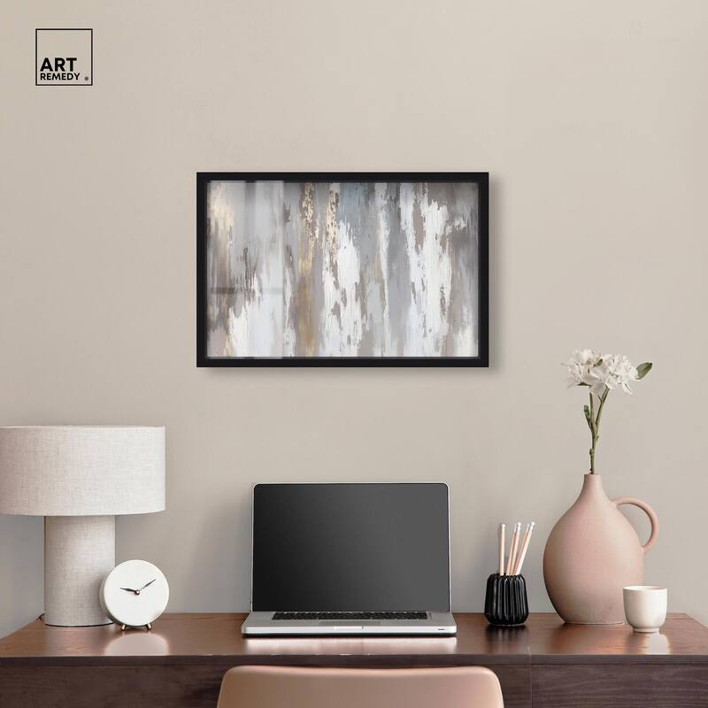 Flooding Gold I Shadowbox by Art Remedy