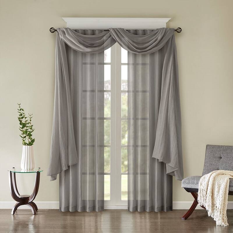 Solid Crushed Curtain Panel