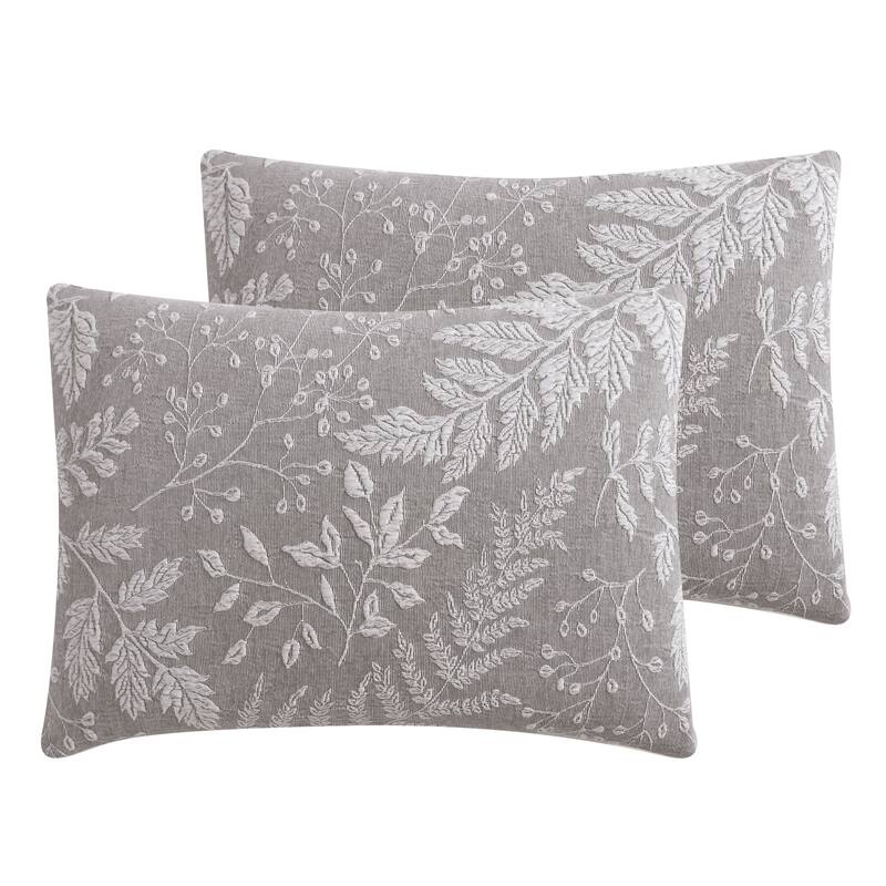 Riverbrook Home Inverness 5 PC Matelasse Casual Leaves With Decorative Pillows.