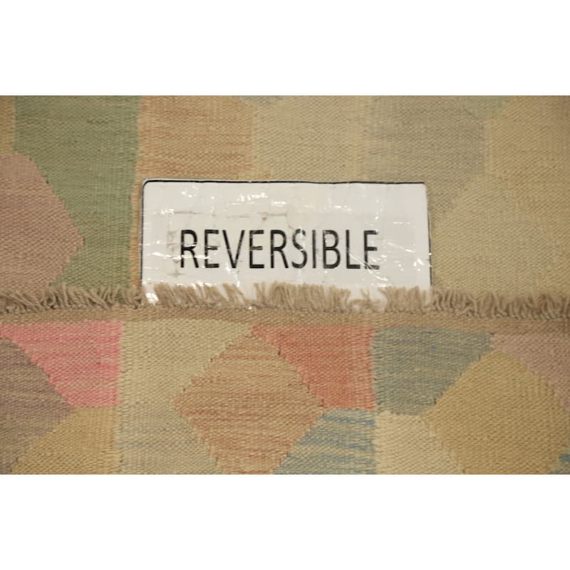 Hand Woven Oriental 100% Wool Carpet Southwestern Modern Multi-Colored Kilim Runner Rug - 7' 11'' X 1' 11''