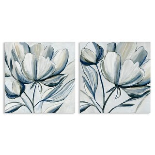 Stupell Brushed Grey Tulips Canvas Wall Art Design By Hannah Dawson ...