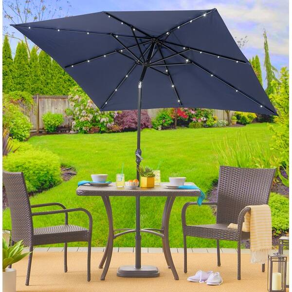 SunRay 9'x7' Rectangular Solar Lighted Umbrella Bed Bath & Beyond