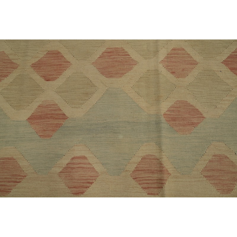 Hand Woven Oriental 100% Wool Carpet Southwestern Tribal Multi-Colored Kilim Area Rug - 10' 2'' X 8' 2''