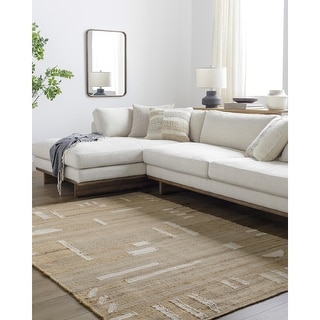Neo Casual Abstract Jute Area Rug
