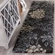 preview thumbnail 6 of 41, SAFAVIEH Florida Shag Seeta Floral Area 1.2-inch Thick Rug 2'3" x 11' Runner - Dark Brown/Grey - Runner