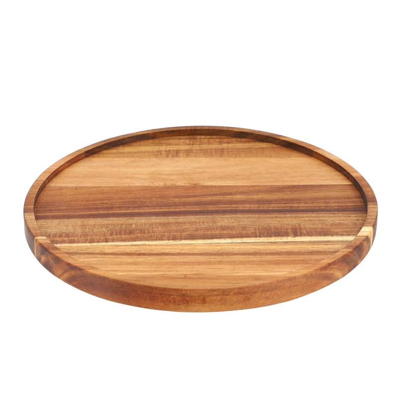 MegaChef 12 Inch Acacia Wood Lazy Susan Tray