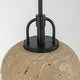 1-Light 5'' Modern Farmhouse Natural Travetine Single Pendant Light ...