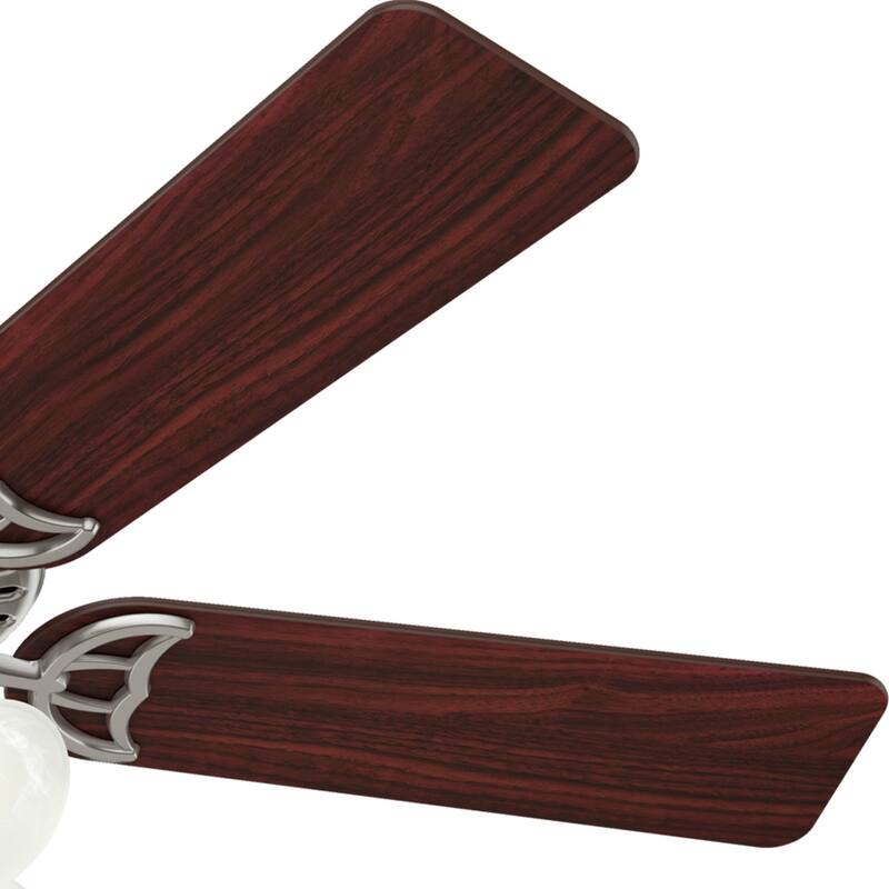 Hunter Fan Studio Series 52" Ceiling Fan with 4-Light LED Light Kit, Pull Chain - Timeless, Traditional
