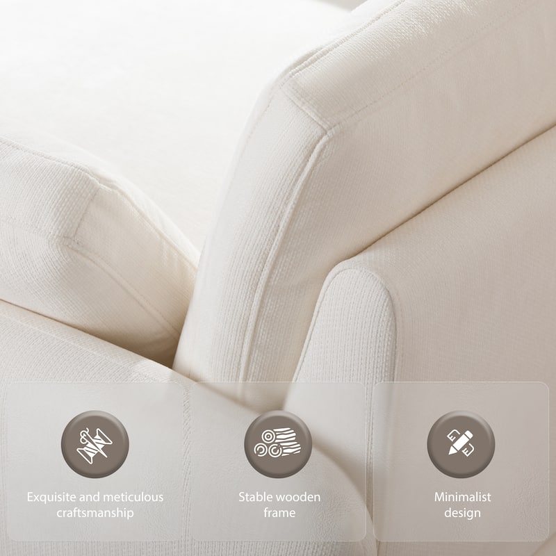50*43" Oversized Chenille Single Sofa Chair,Wide and Deep Seat Accent Chair,Modern Upholstered Comfy Armchair